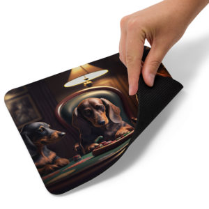 Dachshund Poker Mouse pad